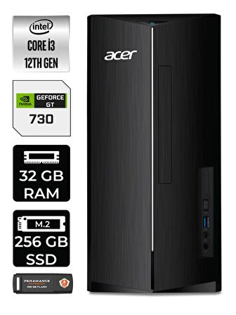 Lenovo NEO 50T i3 12100 32GB RAM 256GB SSD RX550/4GB FDOS 11SC001ATX MASAÜSTÜ PC & PER4 BELLEK