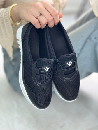 Günlük Kadın Spor Ayakkabı Lastik Bağcık Fileli Hava Alabilen Rahat  Kaymaz Taban Sneaker 3005