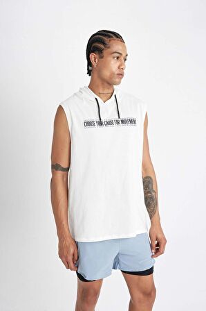 DeFactoFit Slim Fit Dar Kesim Baskılı Kapüşonlu Sporcu Atlet A1819AX24HSER105