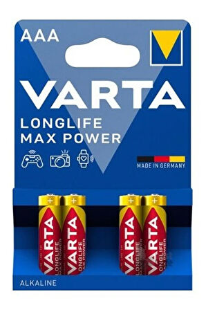 Longlife Max Power İnce Pil AAA 4’lü 1.5V Alkalin