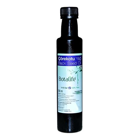 Botalife Çörek Otu Yağı 250 ML %100 Doğal Cam Şişe 