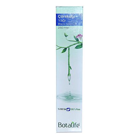 Botalife Çörek Otu Yağı 250 ML %100 Doğal Cam Şişe 