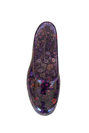 Zenne Çiçekli Bahçe ve Tarım Kadın Ayakkabısı 36-40 Mürdüm