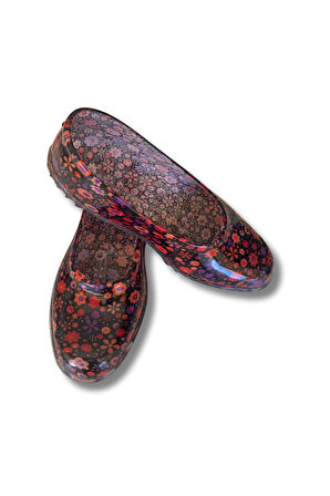 Zenne Çiçekli Bahçe ve Tarım Kadın Ayakkabısı 36-40 Turuncu