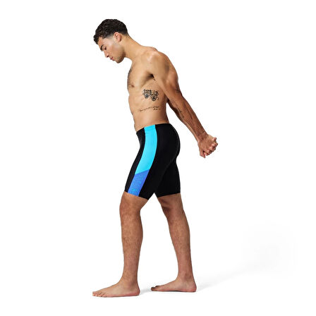 Speedo Dive Splice Jammer Erkek Yüzücü Mayosu Siyah