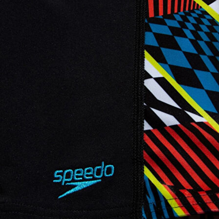 Speedo Digi Allover Panel Jammer Erkek Çocuk Yüzücü Mayosu Siyah