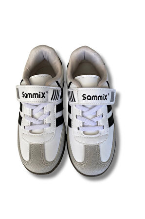 Sammix Erkek Çocuk Spor Ayakkabısı 28-35 Beyaz-Siyah
