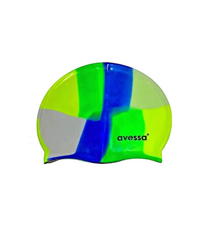 Avessa Mc-906 Gökkuşağı Silikon Havuz Bonesi Lacivert-Yeşil