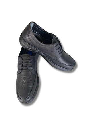 Belix Confort Bağcıklı Deri Erkek Ayakkabı 40-45 Siyah
