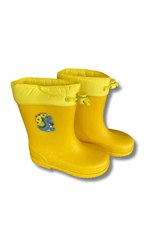 Konçlu Erkek Çocuk Yağmur Çizmesi 26-35 Sarı