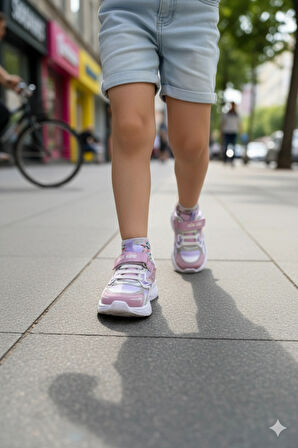 Gür Kids Kız Çocuk Spor Ayakkabısı 26-35 Pembe-Lila