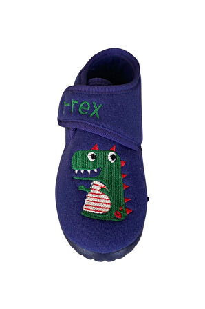 Soylu Yumuşak Nakışlı Erkek Çocuk Pandufu Lacivert