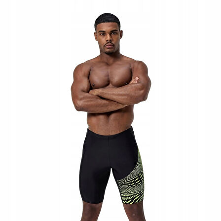 Speedo Medley Logo Jammer Erkek Mayo Şort Siyah-Yeşil