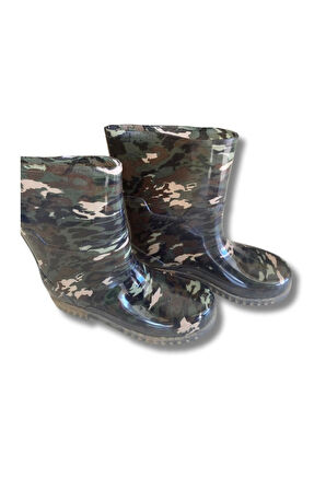 Bahçe ve Yağmur Çiçekli Kadın Çizmesi 36-40 Kamuflaj