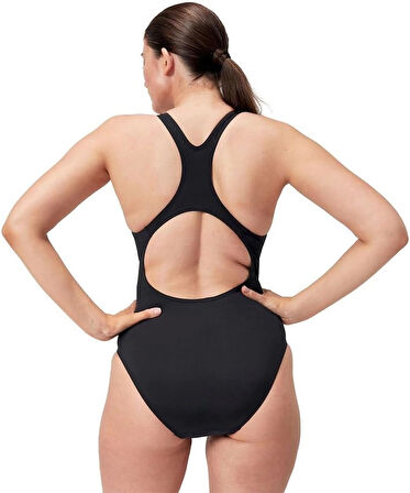 Speedo Dijital Baskılı Medalist Kadın Yüzücü Mayosu Koyu Yeşil