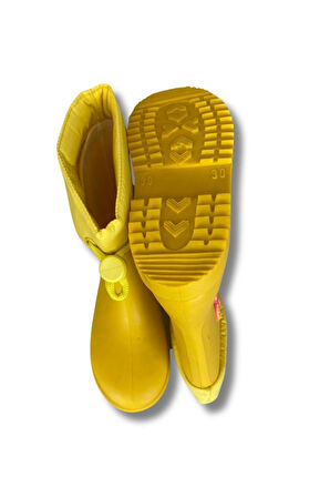 Konçlu Kız Çocuk Yağmur Çizmesi 26-35 Sarı