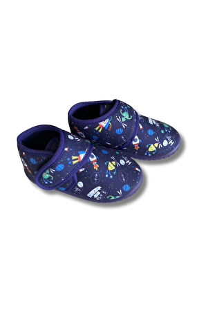 Soylu Yumuşak Nakışlı Gezegenli Erkek Çocuk Pandufu