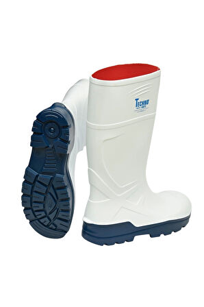 Techno Boots Poliüretan Soğuğa Dayanıklı Uzun Beyaz Çizme