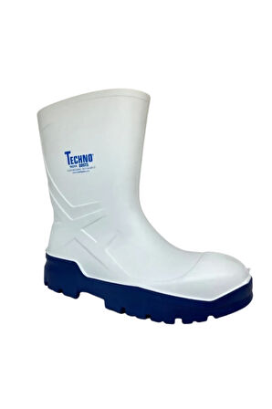 Techno Boots Poliüretan Soğuğa Dayanıklı Uzun Beyaz Çizme