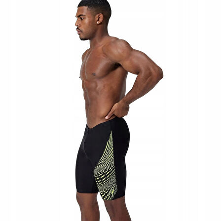 Speedo Medley Logo Jammer Erkek Mayo Şort Siyah-Yeşil