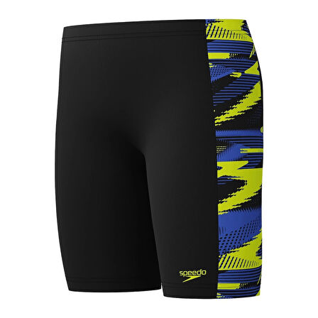 Speedo Hyperboom Panel Jammer Erkek Çocuk Yüzücü Mayosu Siyah-Sarı