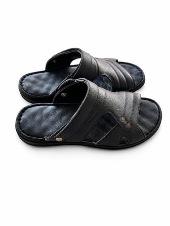 Belix Hakiki Deri Erkek Lacivert Günlük Terlik