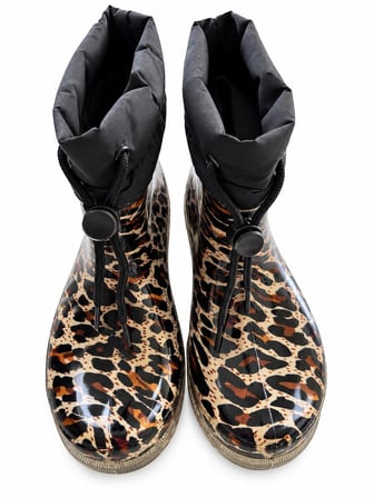 Belix Peluşlu Potin Kadın Yağmur Botu Leopar 36-40