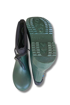 Konçlu Erkek Çocuk Yağmur Çizmesi 26-35 Yeşil