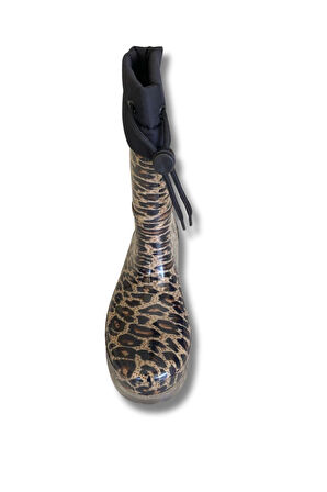 Konçlu Kadın Yağmur Çizmesi 36-40 Leopar