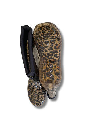 Konçlu Kadın Yağmur Çizmesi 36-40 Leopar