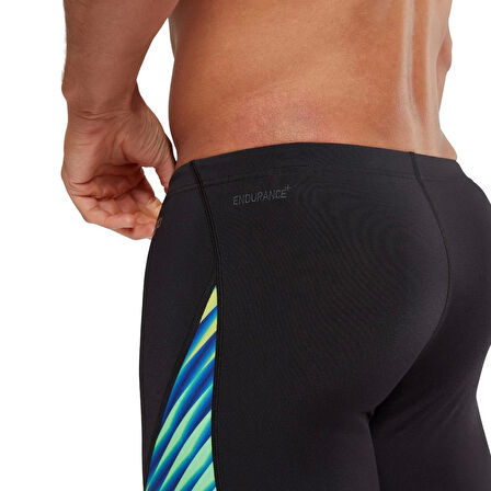 Speedo Allover Digital V-Cut Jammer Erkek Yüzücü Mayosu Siyah-Mavi