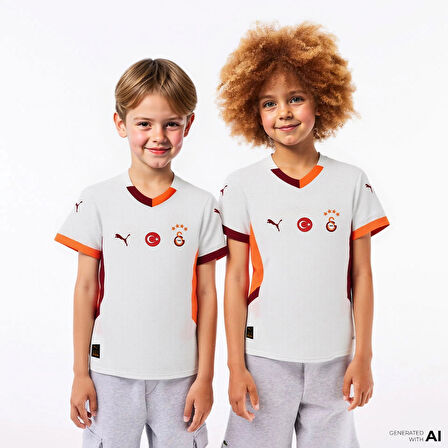Puma 779660-02 Galatasaray 24/25 Çocuk Unisex Deplasman Forması Beyaz