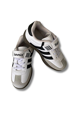 Sammix Erkek Çocuk Spor Ayakkabısı 28-35 Beyaz-Siyah