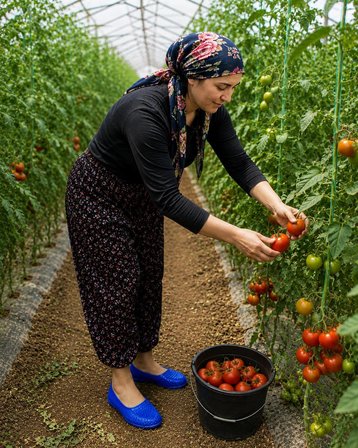 Zenne Kaymaz Tabanlı Makosen Bahçe ve Tarım Ayakkabısı 36-42 Mavi