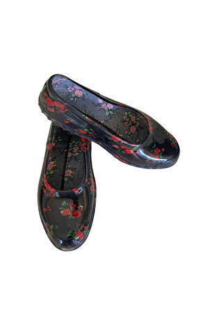 Patik Çiçekli Bahçe ve Tarım Kız Çocuk Ayakkabısı 21-28 Kırmızı