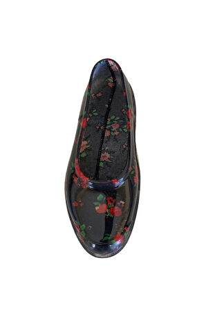 Patik Çiçekli Bahçe ve Tarım Kız Çocuk Ayakkabısı 21-28 Kırmızı