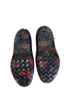 Patik Çiçekli Bahçe ve Tarım Kız Çocuk Ayakkabısı 21-28 Kırmızı