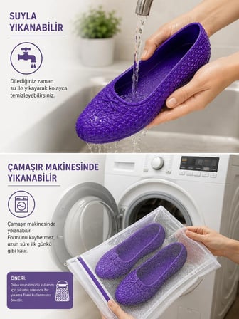 Zenne Kaymaz Tabanlı Makosen Bahçe ve Tarım Ayakkabısı 36-42 Mor