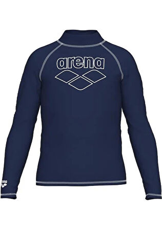 Arena Rash Vest L/s Graphic Erkek Çocuk Yüzücü Tişörtü Lacivert