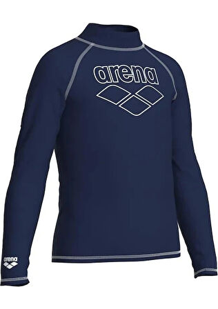Arena Rash Vest L/s Graphic Erkek Çocuk Yüzücü Tişörtü Lacivert