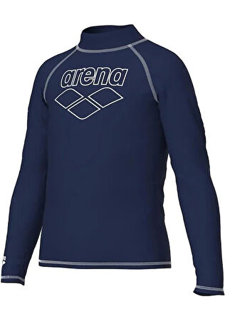 Arena Rash Vest L/s Graphic Erkek Çocuk Yüzücü Tişörtü Lacivert