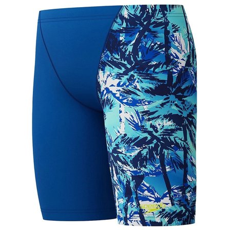 Speedo Allover Leg V Cut Jammer Erkek Çocuk Yüzücü Mayosu Mavi