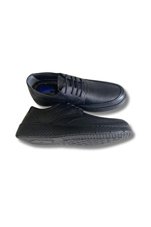 Belix Confort Bağcıklı Deri Erkek Ayakkabı 40-45 Siyah