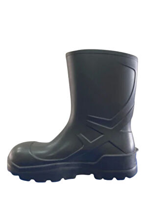 Techno Boots Poliüretan Soğuğa Dayanıklı Kısa Çelik Burunlu Yeşil Çizme