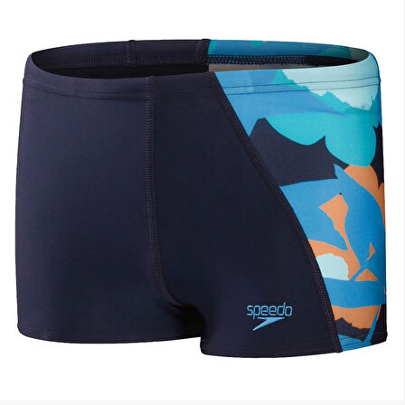 Speedo Allover Leg Aquashort Erkek Çocuk Yüzücü Mayosu Lacivert-Mavi