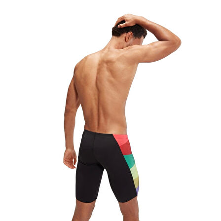 Speedo Placement Digital V-Cut Jammer Erkek Yüzücü Mayosu Siyah-Renkli