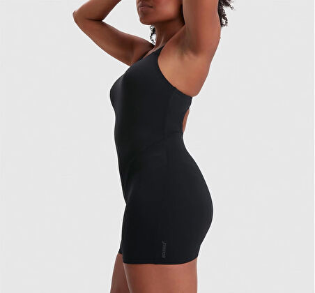 Speedo Eco Endurance Legsuit Kadın Yüzücü Mayosu Siyah