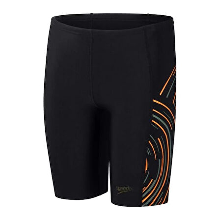Speedo Plmt Jammer Erkek Çocuk Mayosu Siyah-Turuncu