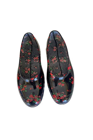 Zenne Çiçekli Bahçe ve Tarım Kadın Ayakkabısı 36-40 Kırmızı