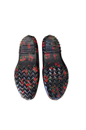 Zenne Çiçekli Bahçe ve Tarım Kadın Ayakkabısı 36-40 Kırmızı